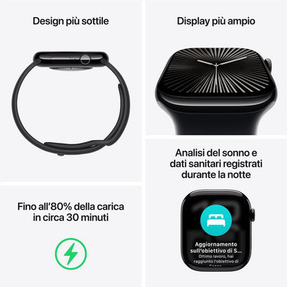 APPLE - Apple Watch series 10 GPS (alluminio) con cinturino Sport Band