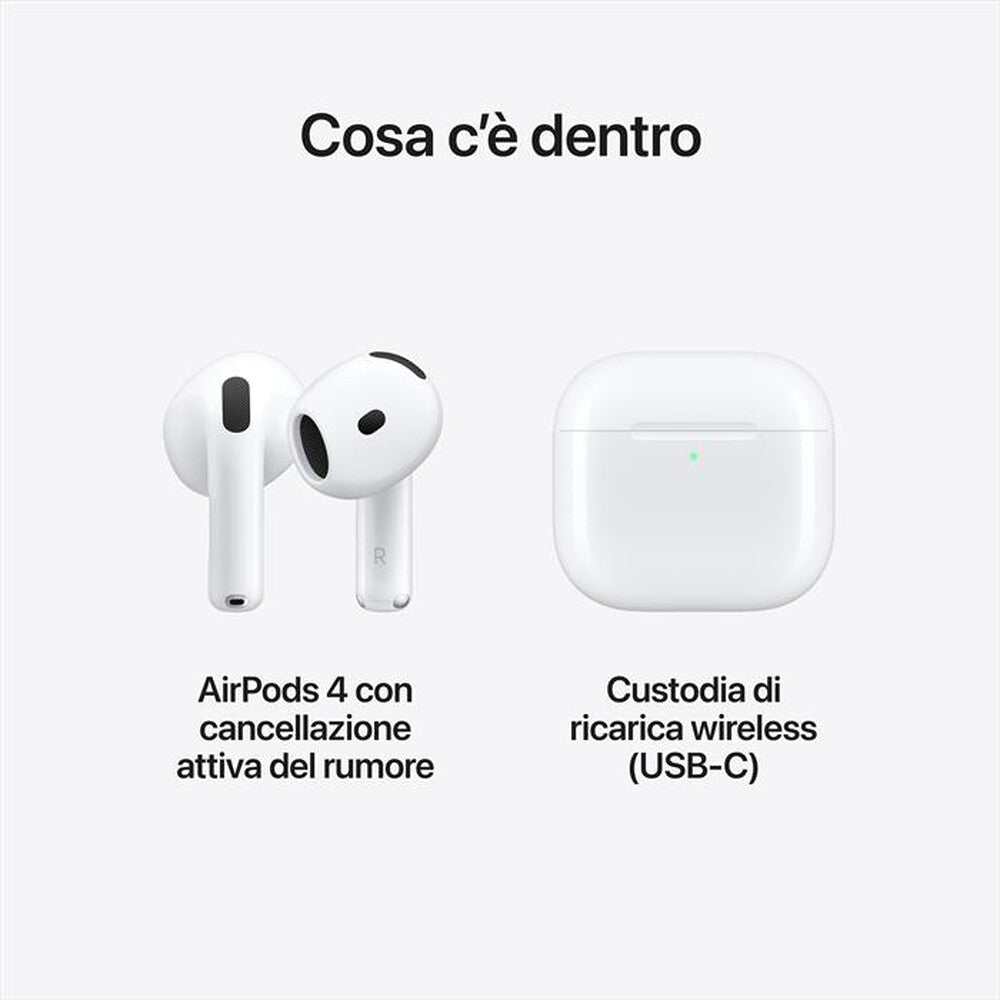 APPLE - AirPods 4 con cancellazione attiva del rumore